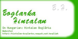 boglarka hintalan business card