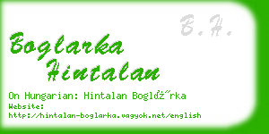 boglarka hintalan business card